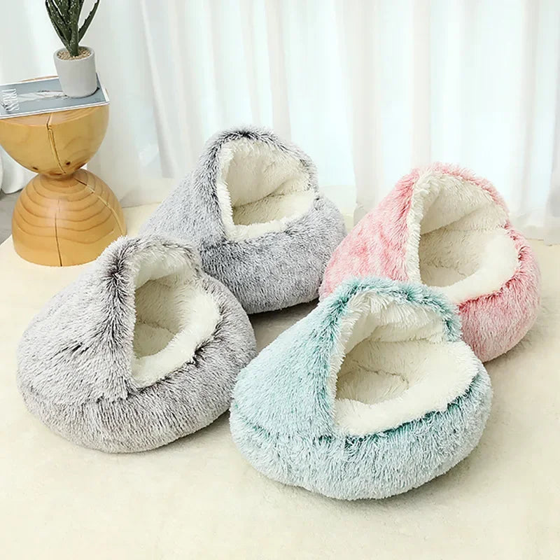 CozyPaws Winter Plush Nest